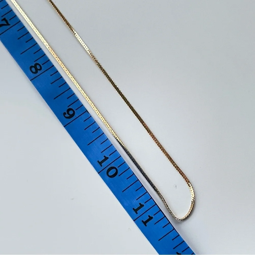 Classic Skinny Herringbone Necklace - Picture 2 of 5